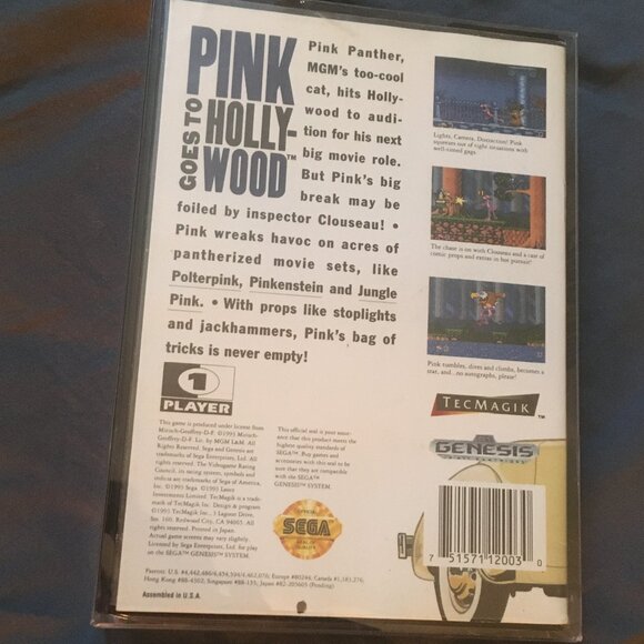 Pink Panther Goes to Hollywood Sega Genesis game, 1993 - Picture 4 of 11